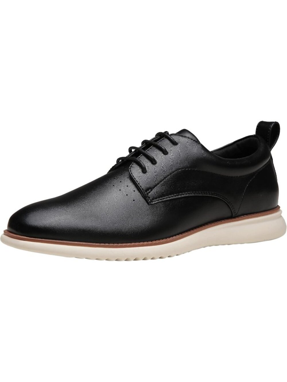 Men's Black 100% Synthetic Retro Comfortable Oxfords Casual Dress Shoes